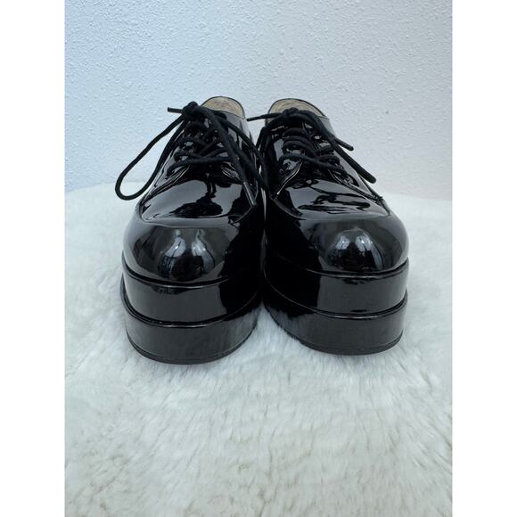 Jessica Simpson Black Patent Platform Oxford Shoes Size 7M NWOT - Picture 1 of 8